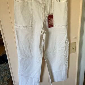 Lucky Brand White wide leg jeans NWT